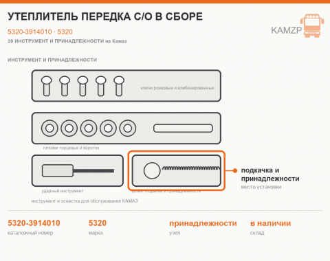 Утеплитель передка с/о в сборе, каталожный номер 5320-3914010